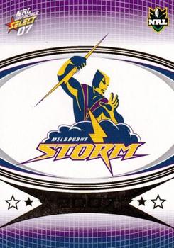 2007 Select NRL Invincible #076 Melbourne Storm Logo Front